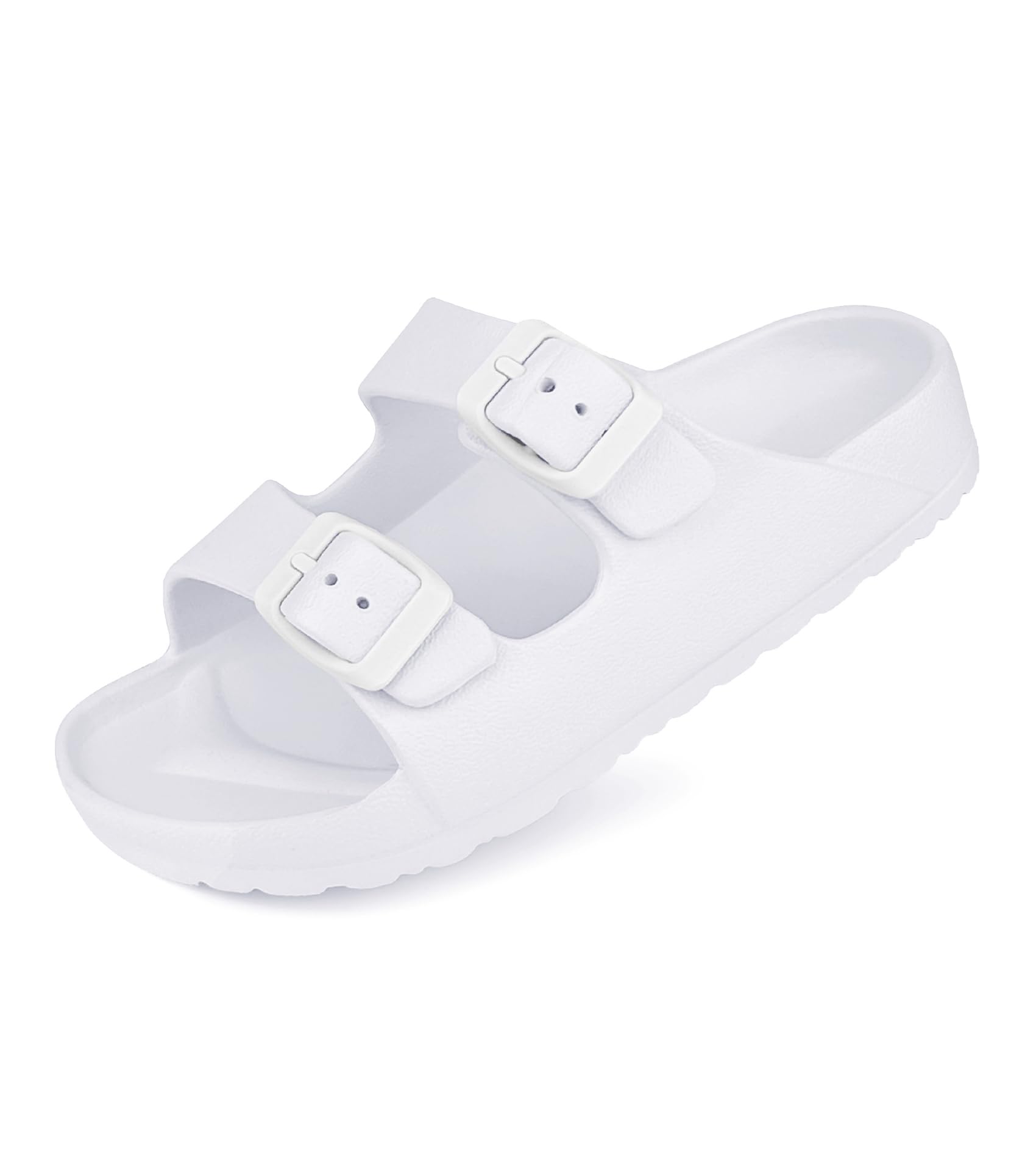 Pisumg Kids Slides Sandals Double Buckle Adjustable for Boys and Girls Summer